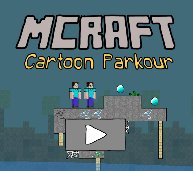 Spel Mcraft tecknad parkour på nätet