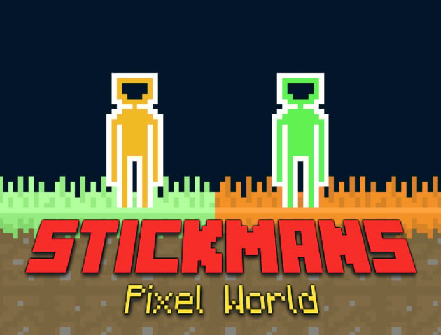 Spel Stickmans Pixel World på nätet
