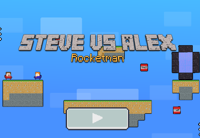 Spel Steve vs Alex Rocketman på nätet