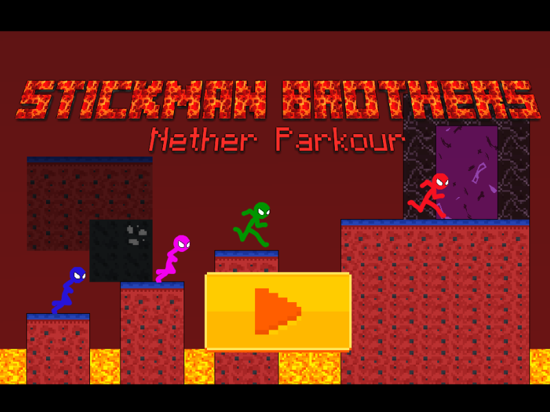 Spel Stickman Brothers Nether Parkour på nätet