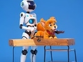 Spel Målarbok: Robot och hund  på nätet