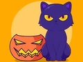 Spel Målarbok: Halloween Cat  på nätet