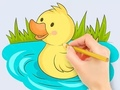 Spel Målarbok: Baby Duck Swim  på nätet