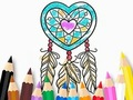 Spel Målarbok: Heart Dreamcatcher  på nätet