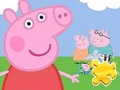Spel Pussel: Peppa med familj  på nätet