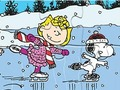 Spel Pussel: Snoopy Skating  på nätet