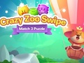 Spel Crazy Zoo Swipe Match 3-pussel  på nätet