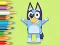 Spel Målarbok: Happy Bluey  på nätet