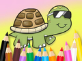 Spel Målarbok: Solglasögon Turtle  på nätet