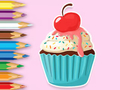 Spel Målarbok: Apple Cupcake  på nätet