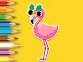 Spel Målarbok: Flamingo  på nätet