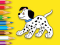 Spel Målarbok: Söt prickig hund  på nätet