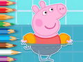 Spel Målarbok: Peppa Simning  på nätet