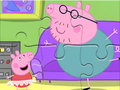 Spel Pussel: Daddy Pig Dancing  på nätet
