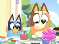 Spel Jigsaw Puzzle: Bluey Family Coloring Day på nätet