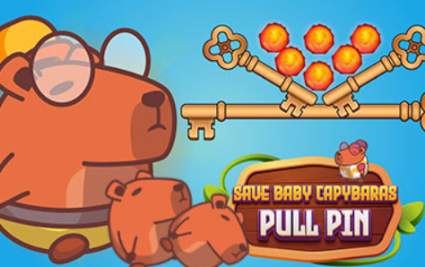 Spel Spara Baby Capybaras Pull Pin  på nätet