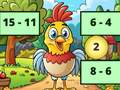 Spel Subtraktion: Fågelbild avslöja  på nätet