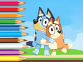 Spel Målarbok: Bluey And Bingo Holiday  på nätet