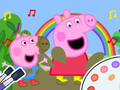 Spel Målarbok: Peppa Pig Muddy Funny  på nätet
