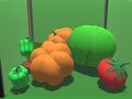 Spel 3D -fruktfusion på nätet