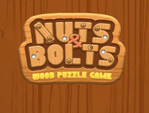 Spel Muttrar och bultar trä pusselspel  på nätet
