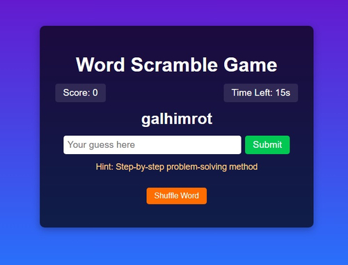 Spel Word Scramble Game Challenge på nätet