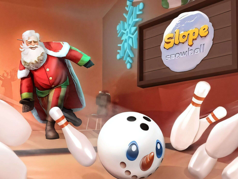 Spel Lutning snöboll på nätet