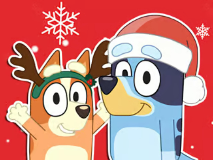Spel Jigsaw Puzzle: Bluey Christmas Gift på nätet
