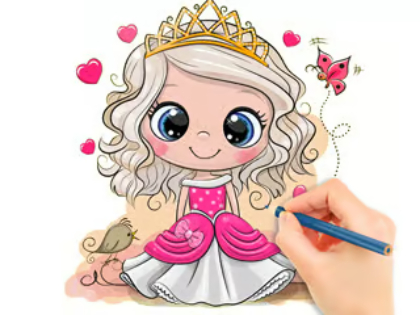Spel Målarbok: Chibi Doll Princess  på nätet