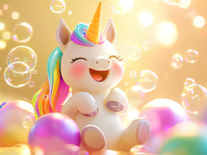 Spel Jigsaw Puzzle: Unicorn Bubble Fun på nätet