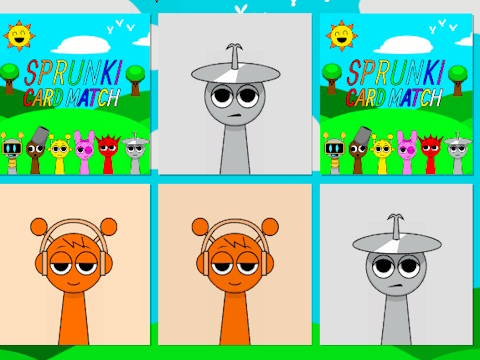 Spel Sprunki kortmatch  på nätet