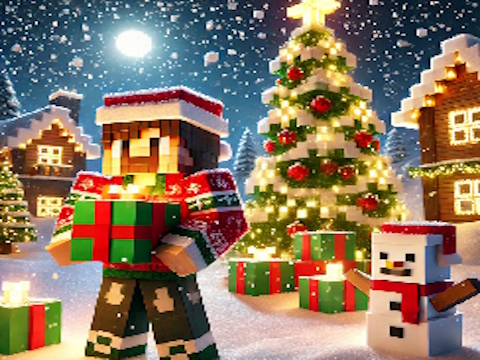 Spel Minecraft julsprutar på nätet