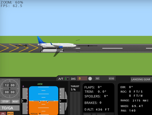 Spel Flight Simulator 737-800 på nätet