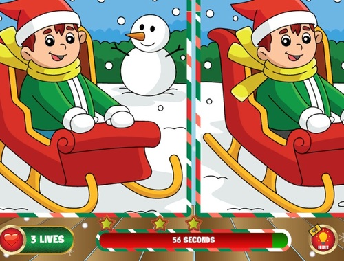 Spel Jul hitta skillnaderna  på nätet