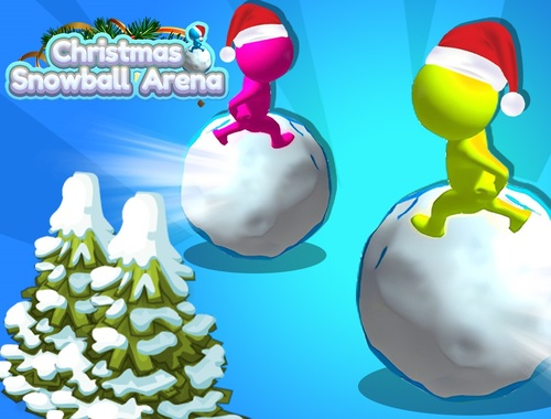 Spel Jul snöbollarena på nätet