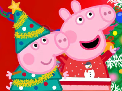Spel Jigsaw Puzzle: Peppa Pig Julförberedelser  på nätet