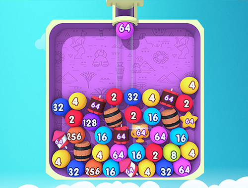 Spel Bubble sammanslagning 2048 på nätet