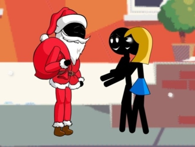 Spel Stickman jultomten på nätet