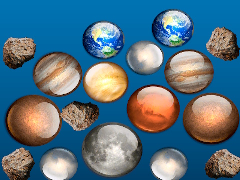 Spel Slå samman Planets Space!  på nätet