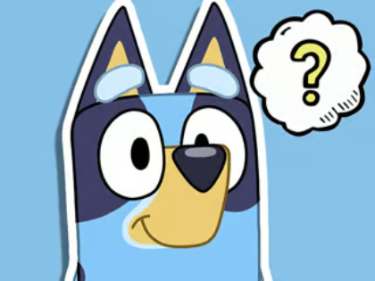 Spel Barnquiz: Bluey plot trivia på nätet
