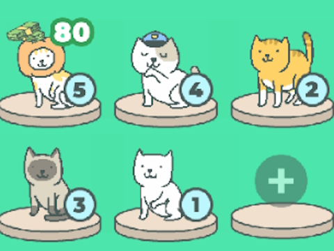 Spel Meow sammanslagning på nätet