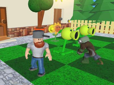 Spel Växter vs zombies 3D  på nätet