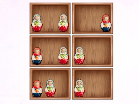 Spel Sortera efter Matryoshka -hyllor!  på nätet