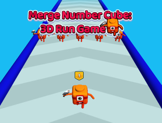 Spel Slå samman nummer Cube 3D Run Game  på nätet