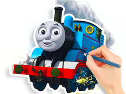 Spel Målarbok: Thomas  på nätet