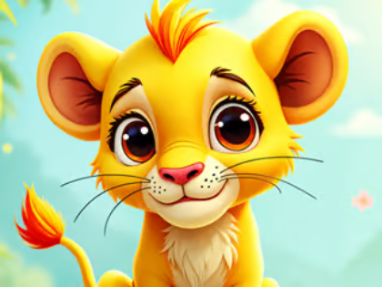 Spel Jigsaw Puzzle: Baby Simba på nätet
