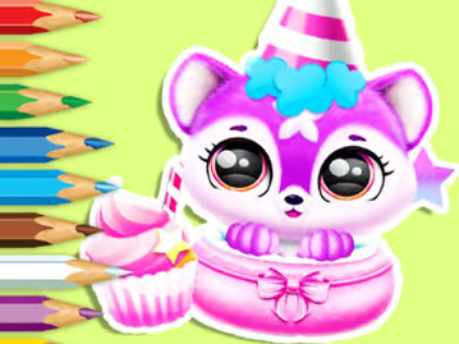 Spel Målarbok: baby fluffs födelsedag  på nätet