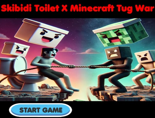 Spel Skibidi Toalett x Minecraft Tug War  på nätet