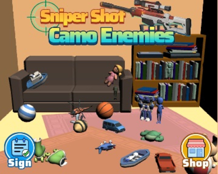 Spel Sniper sköt camo fiender  på nätet
