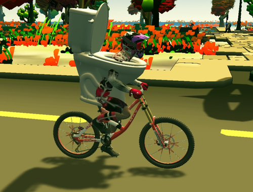 Spel Skibidi toalettcykel ridning  på nätet